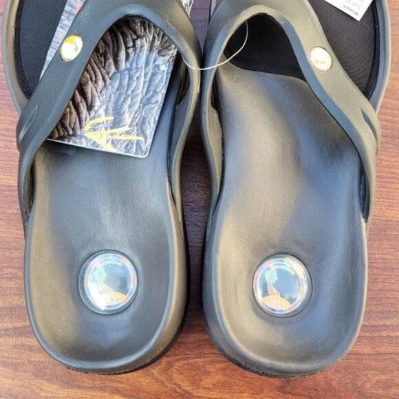 Hawaiian Jellys Ultra Comfort O'o Black Lava  Unisex Flip Flop Sandal Sz… - Picture 8 of 16